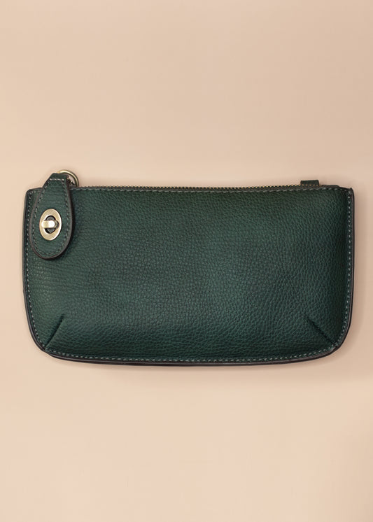 Mini Crossbody Wristlet Clutch in Green