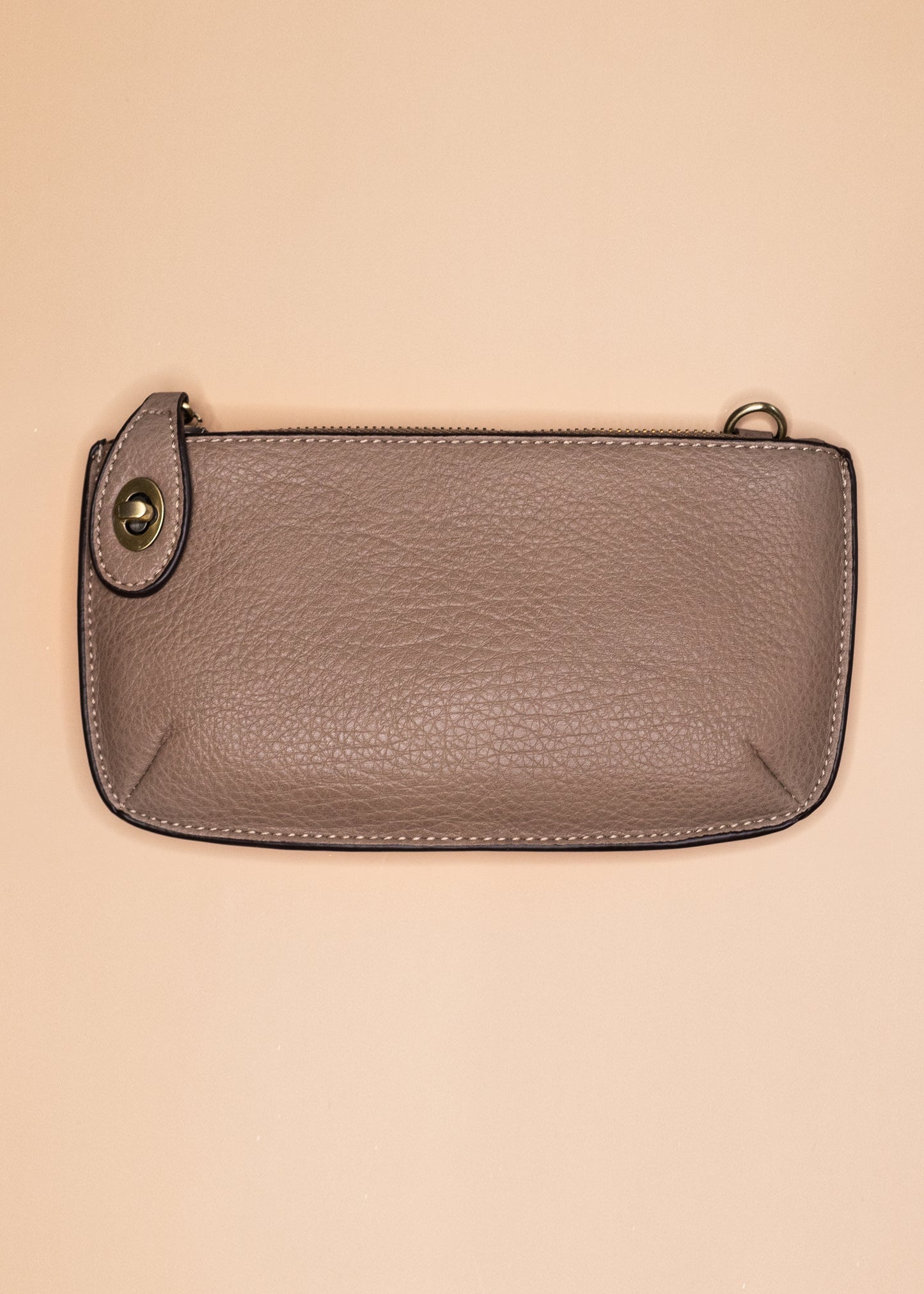 Mini Crossbody Wristlet Clutch in Mushroom