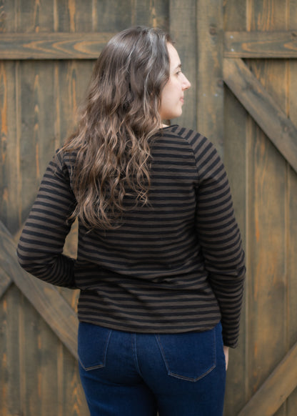 Stripe Sporty Top in Chocolate | Cut•Loose