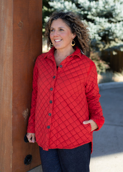 Quilted Shirt Jacket in Roulette | Cut•Loose