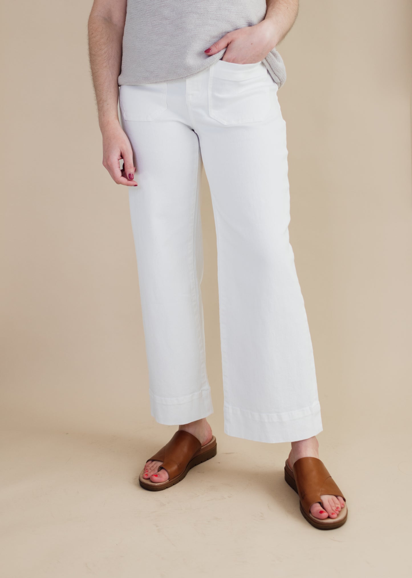 Marine Crop Jean in White | Sanctuary