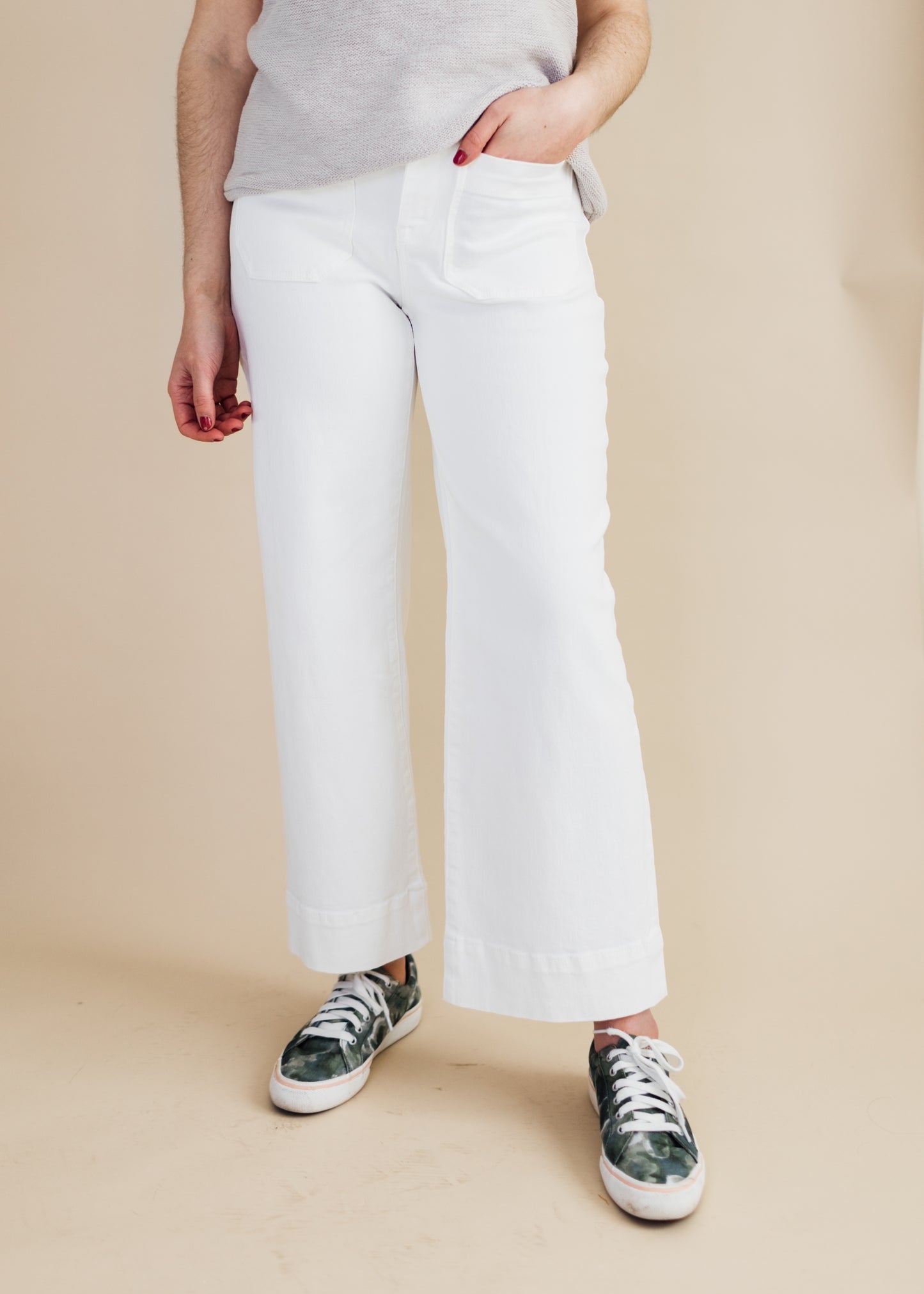 Marine Crop Jean in White | Sanctuary