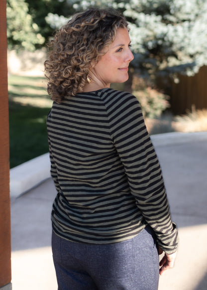 Stripe Sporty Top in Kelp | Cut•Loose