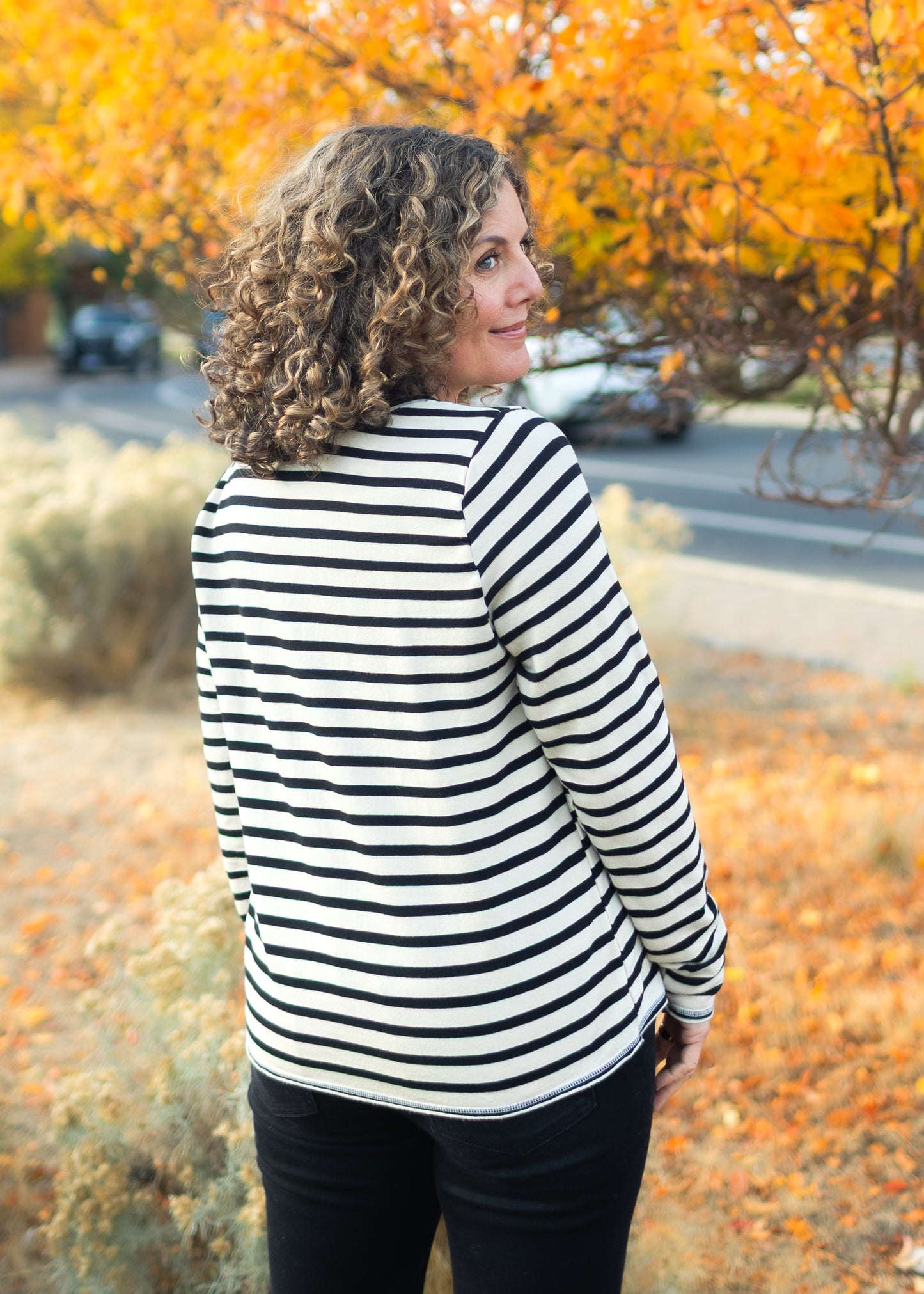 Striped Sweatshirt in Moonbeam | Cut•Loose