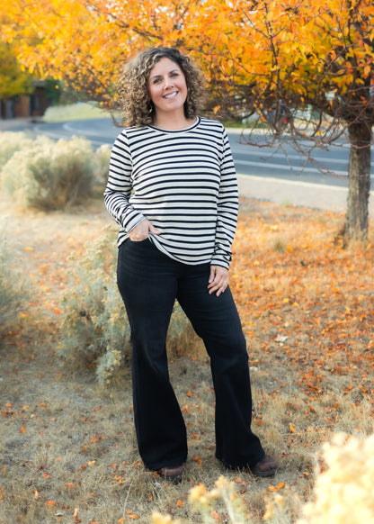 Striped Sweatshirt in Moonbeam | Cut•Loose