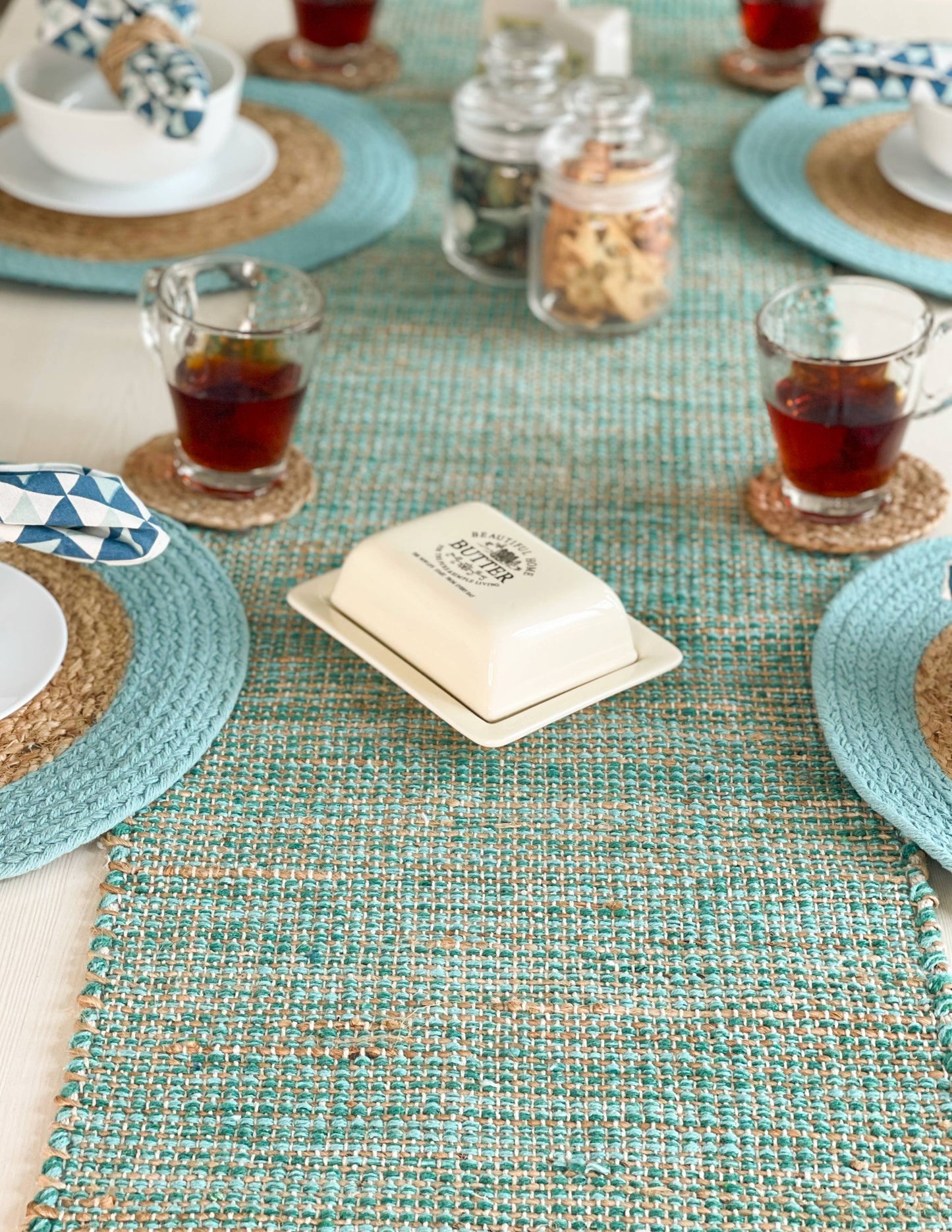 Turquoise Table Runner
