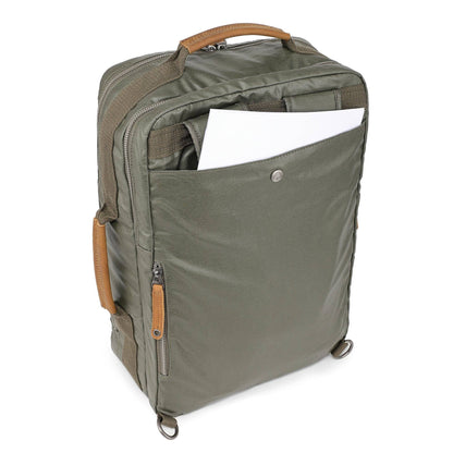 Madrone Coated Canvas Backpack in Army Green