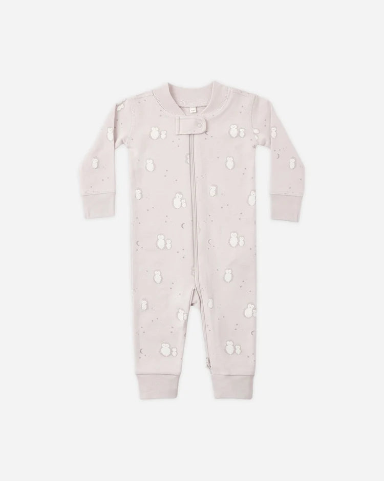 Lilac Owls Long Sleeve Zip Sleeper