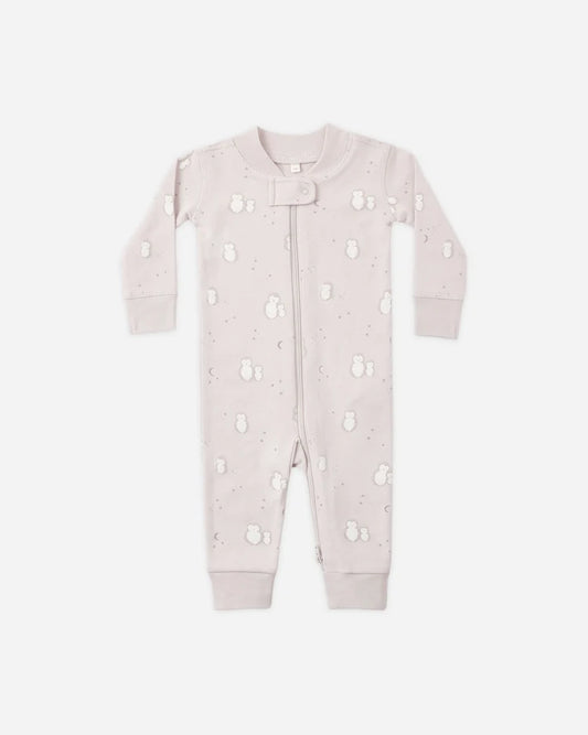 Lilac Owls Long Sleeve Zip Sleeper