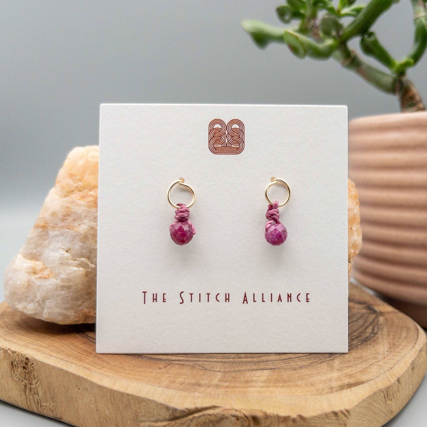 Ruby Mini Dangle Earrings