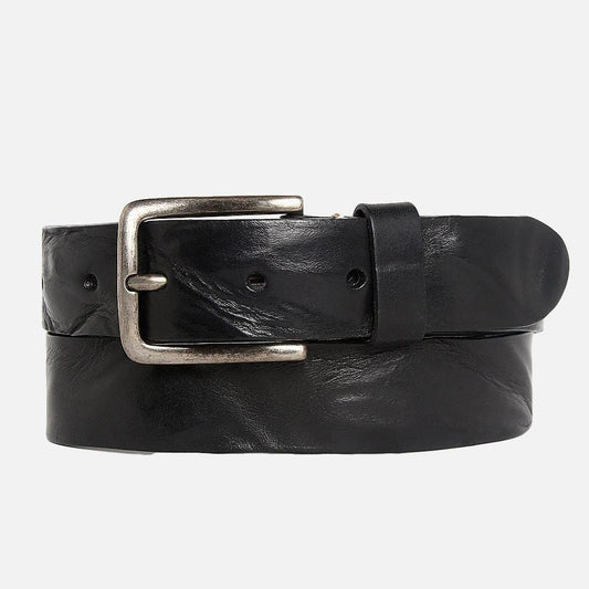 Dan Leather Belt in Black