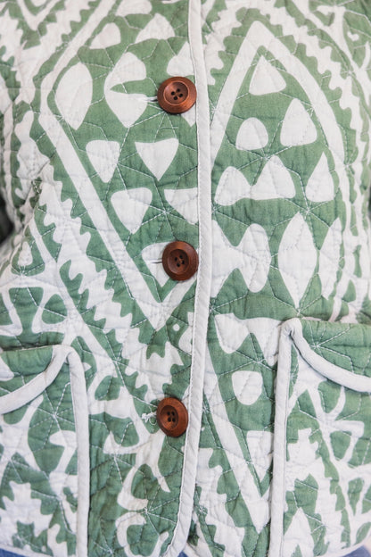 Aisha Quilted Jacket in Green