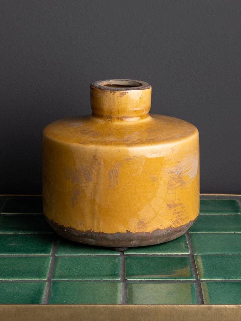 Bottle Vase in Mustard