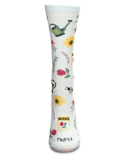 Flower Garden Bamboo Crew Socks