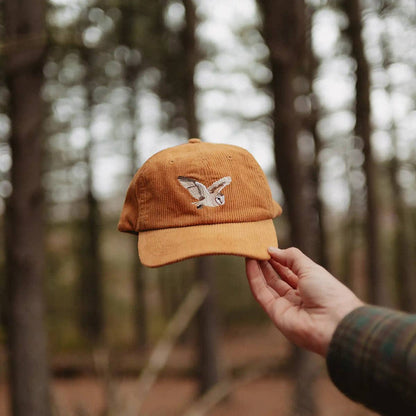 Barn Owl Corduroy Hat in Amber
