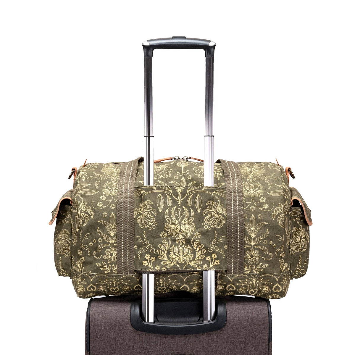 Valley and Sky Travel Bag in Olive & Cream