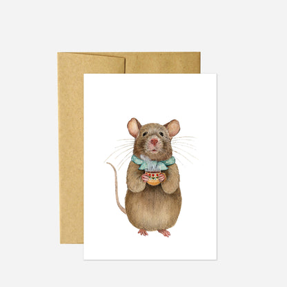 Critters and Cups - Mildred Mouse Card