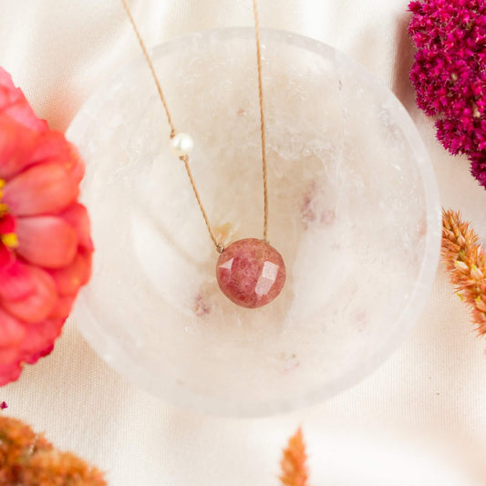 You Are Loved Pearl & Rhodonite Necklace