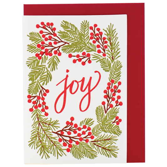 Mini Joy Berry Wreath Enclosure Card