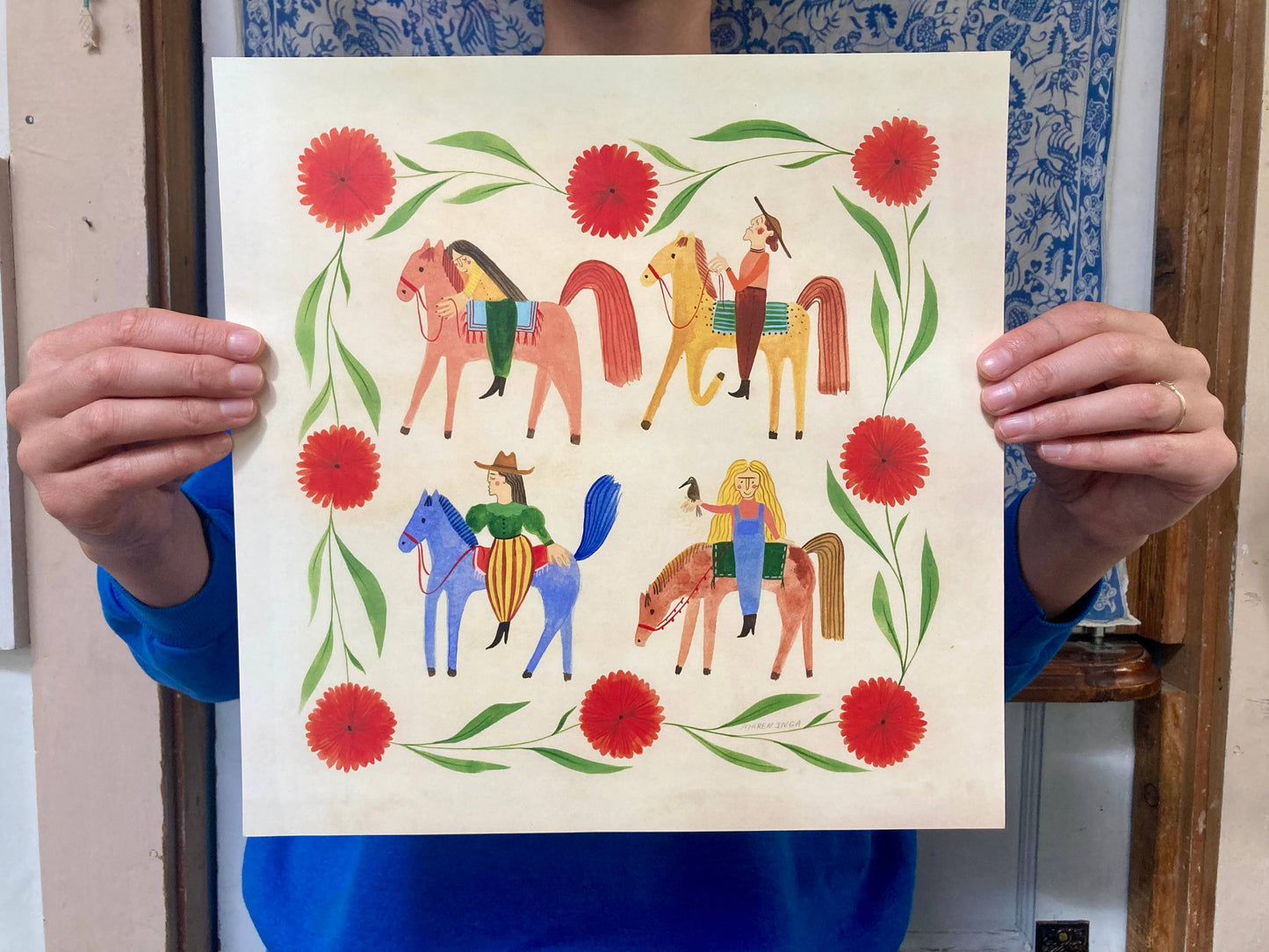 Four Horses Art Print | Maren Inga