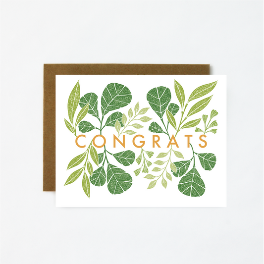 Congrats Leaves Card