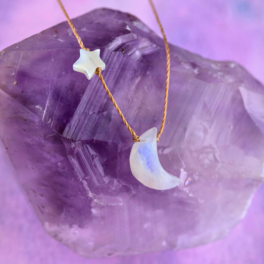 To The Moon & Back Moonstone Necklace