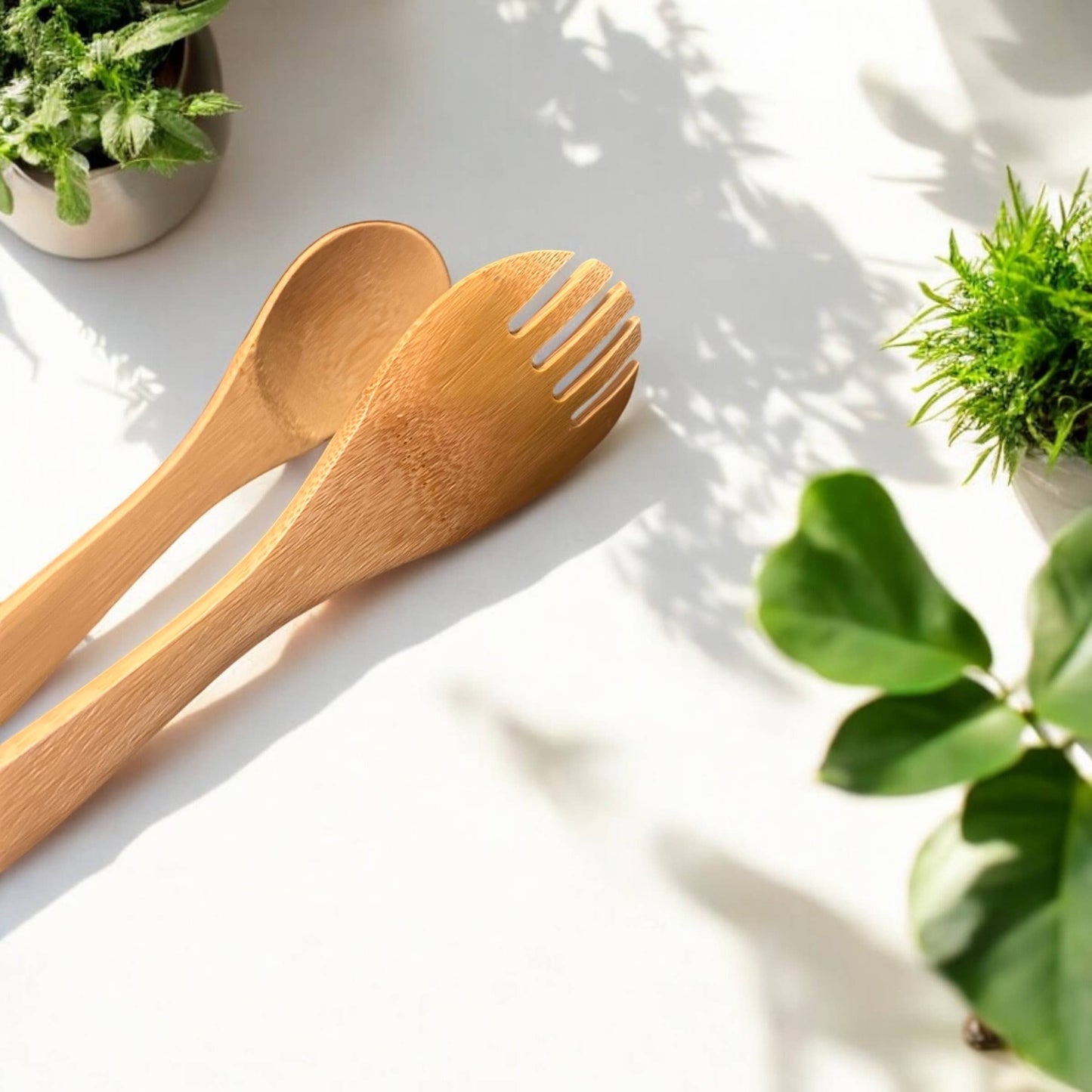 Bamboo Serving Tongs