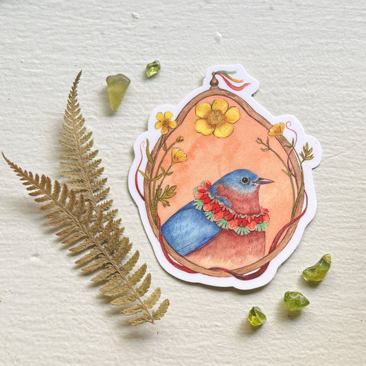 Bluebird of Buttercups Sticker