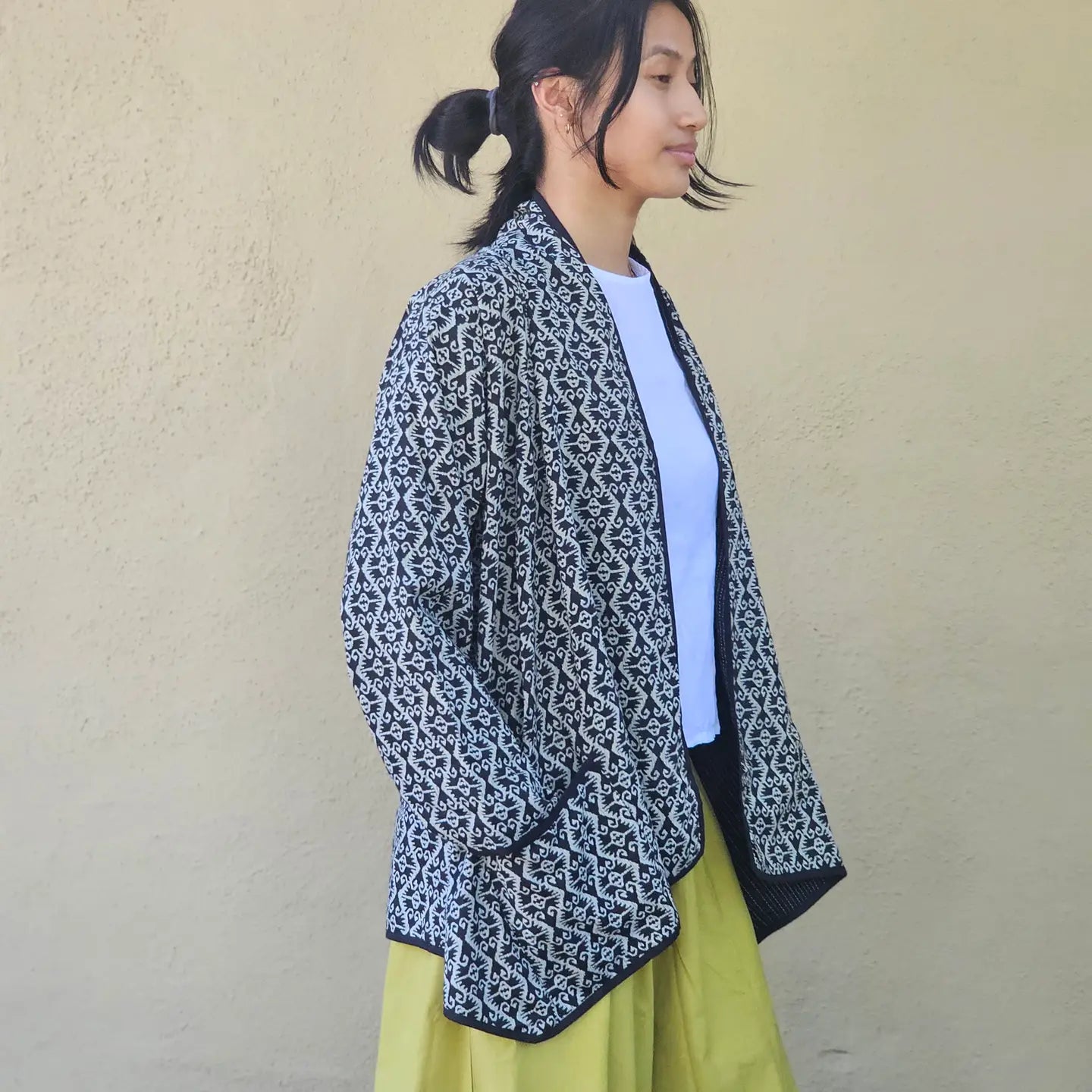 Reversible Usha Jacket in Tribal Print  | Yaza
