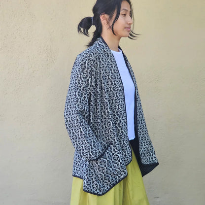 Reversible Usha Jacket in Tribal Print  | Yaza