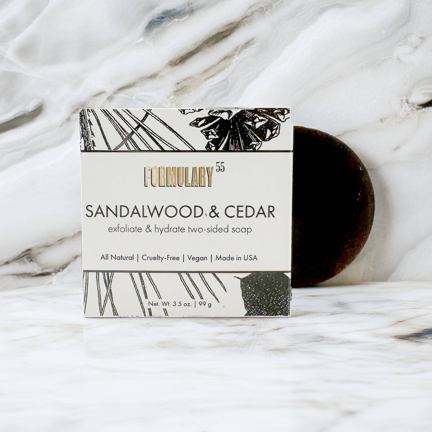 Sandalwood & Cedar Two-Sided Soap