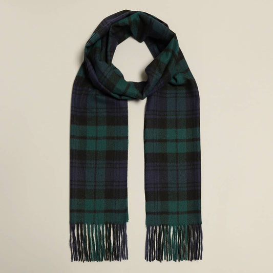 Cashmere Feel Tartan Plaid Scarf in Green