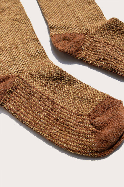 Helix Socks in Ochre