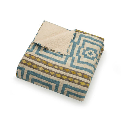 Hypnotic 3-Piece Quilt Set in Blue
