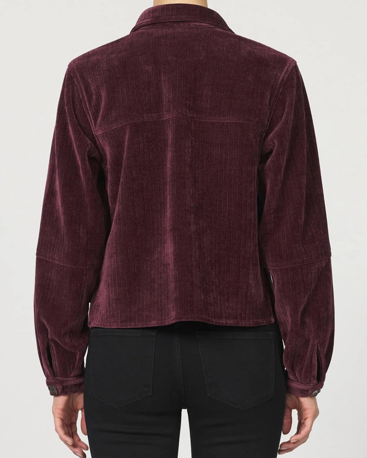 Gina Cropped Chenille Jacket in Fig | Dear John
