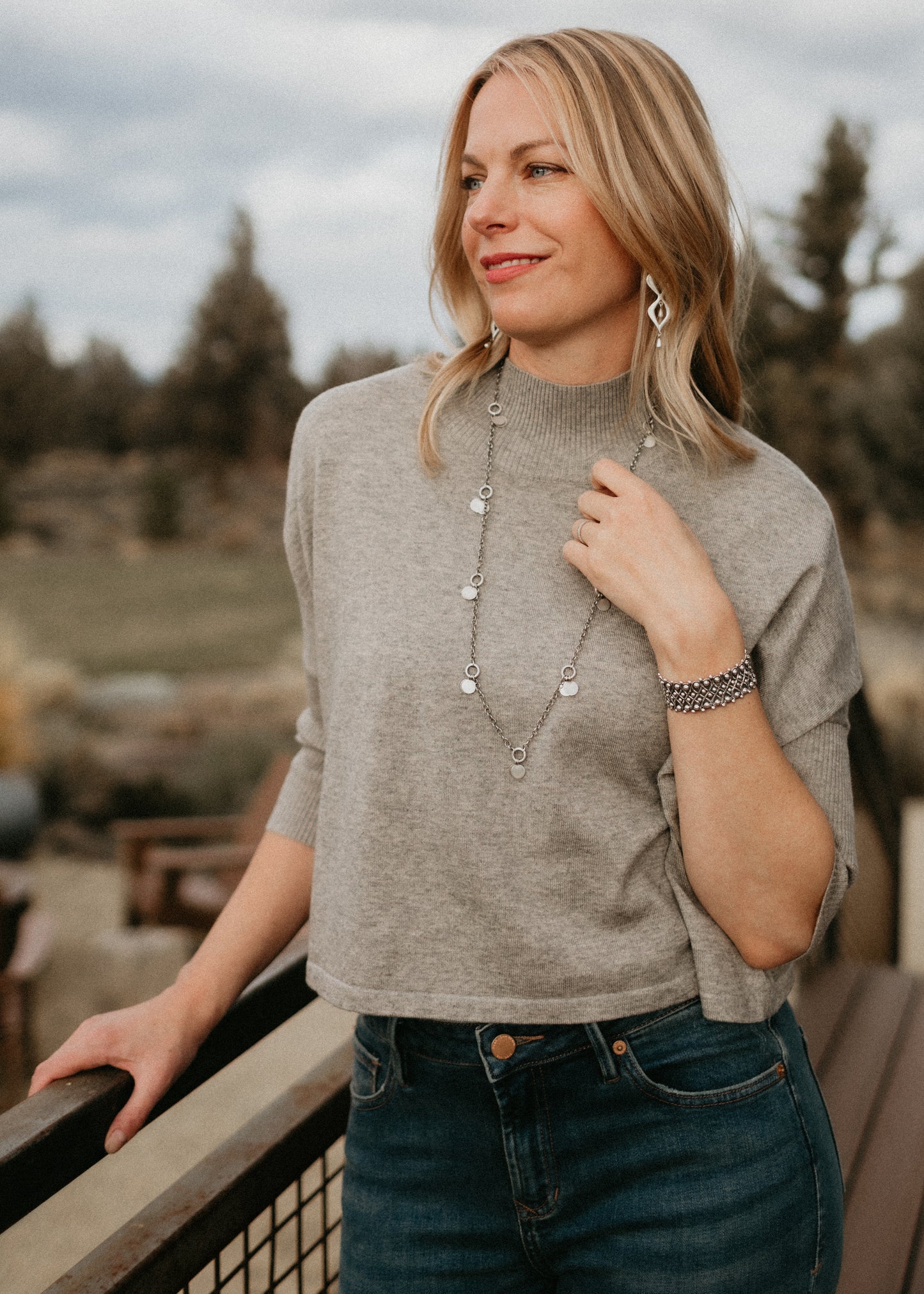 Long Disc Dangle Necklace | Jane Diaz