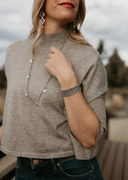 Silver Beaded Lattice Cuff | Lee McAllister