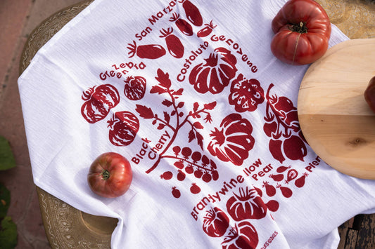 Tomatoes Flour Sack Dish Towel