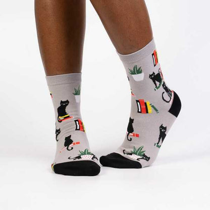 Booked for Meow Crew Socks