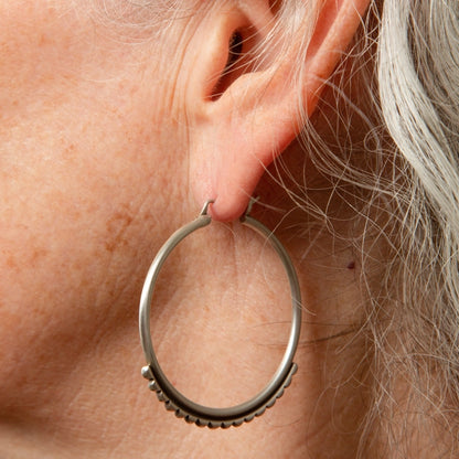 Large Tuareg Silver Hoops | Jane Diaz