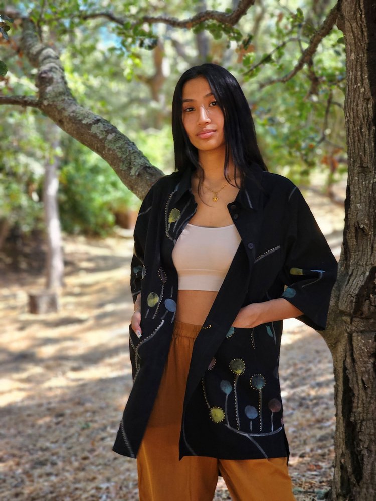 Big Shirt in Poppies Print | Yaza