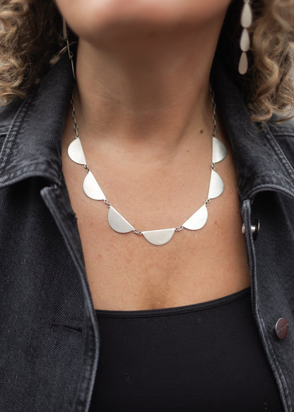Silver Scalloped Chain Necklace | Jane Diaz