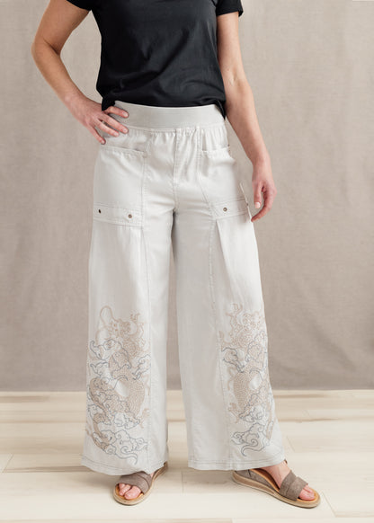 Pheodora Embroidered Pant | XCVI