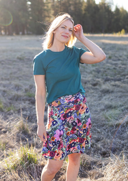 Flippy Skirt in Bold Floral Print | Salaam