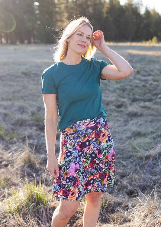 Flippy Skirt in Bold Floral Print | Salaam
