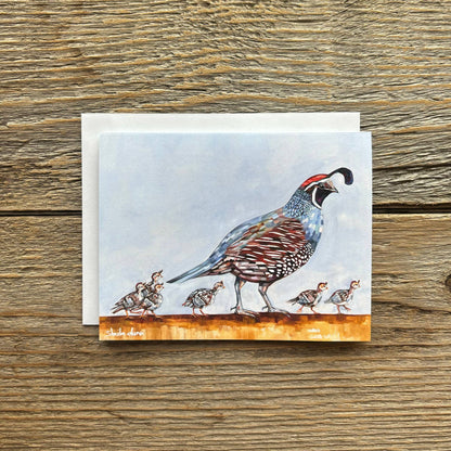 Quail Family Card