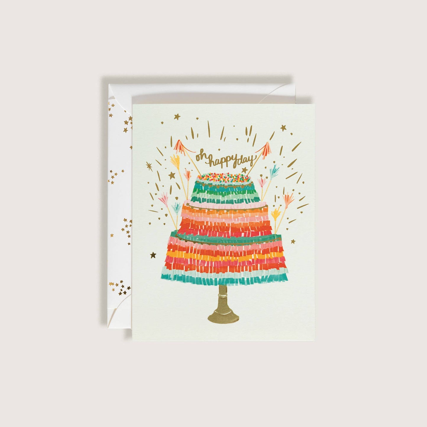 Oh Happy Day Piñata Cake Birthday Card