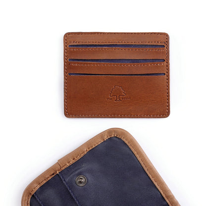 Coated Canvas Wallet in Navy
