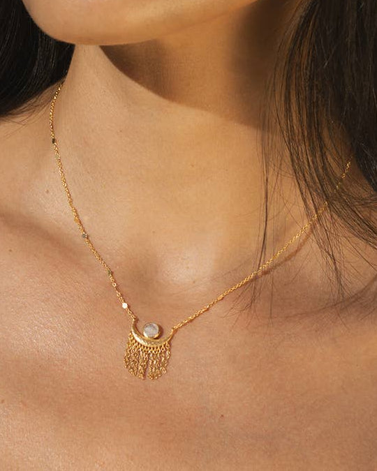Cascade of Starlight Moonstone Necklace | Satya