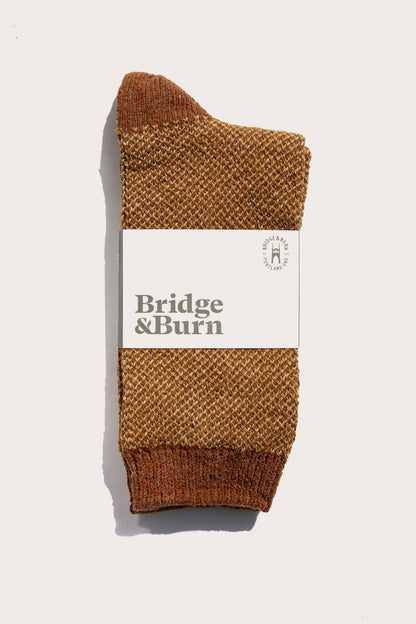 Helix Socks in Ochre